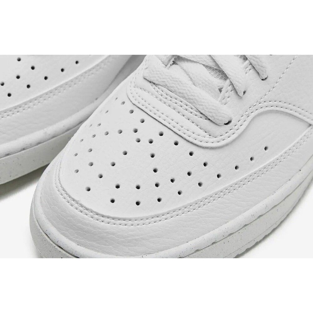 NEW Women Nike Court Vision Low Next Nature Shoes US 9.5 White W/Magenta Swoosh - Picture 5 of 16